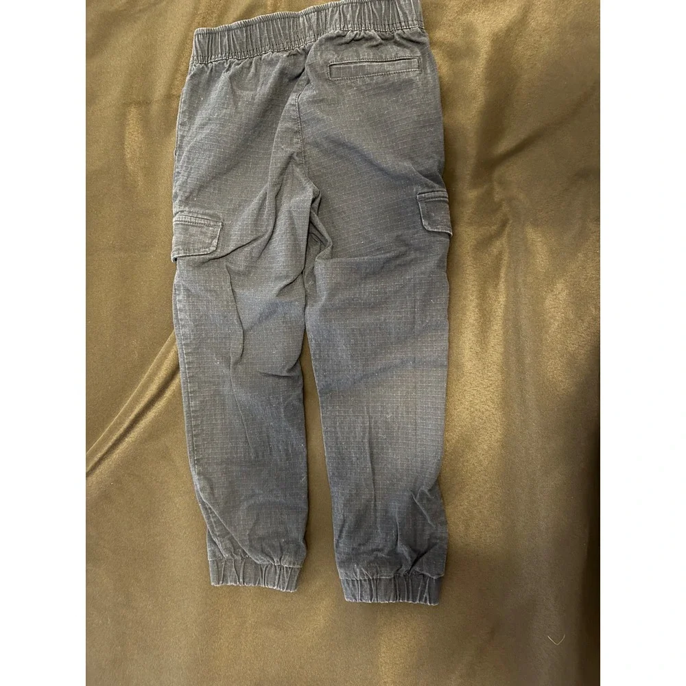 Old Navy Boys Navy Blue Ripstop Cargo Jogger Pants Size S 6-7 Drawstring Elastic